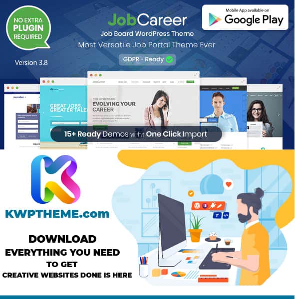 JobCareer | Job Board Responsive WordPress Theme Latest - Best Selling WordPress Themes