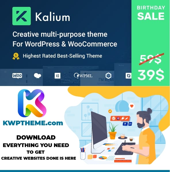 Kalium - Creative Multipurpose Theme for WooCommerce Latest - Best Selling WordPress Themes