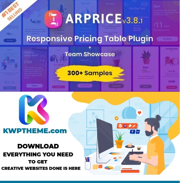 ARPrice - WordPress Pricing Table Plugin Latest - Best Selling WordPress Plugins