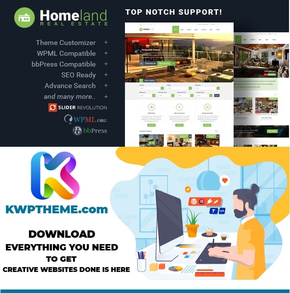 Homeland - Responsive Real Estate Theme Latest - Best Selling WordPress Themes