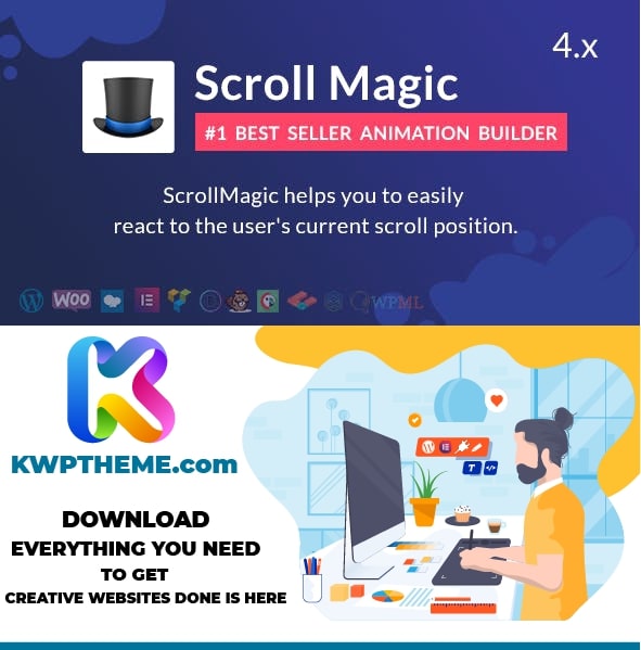Scroll Magic WordPress - Scrolling Animation Builder Plugin Latest - Best Selling WordPress Plugins